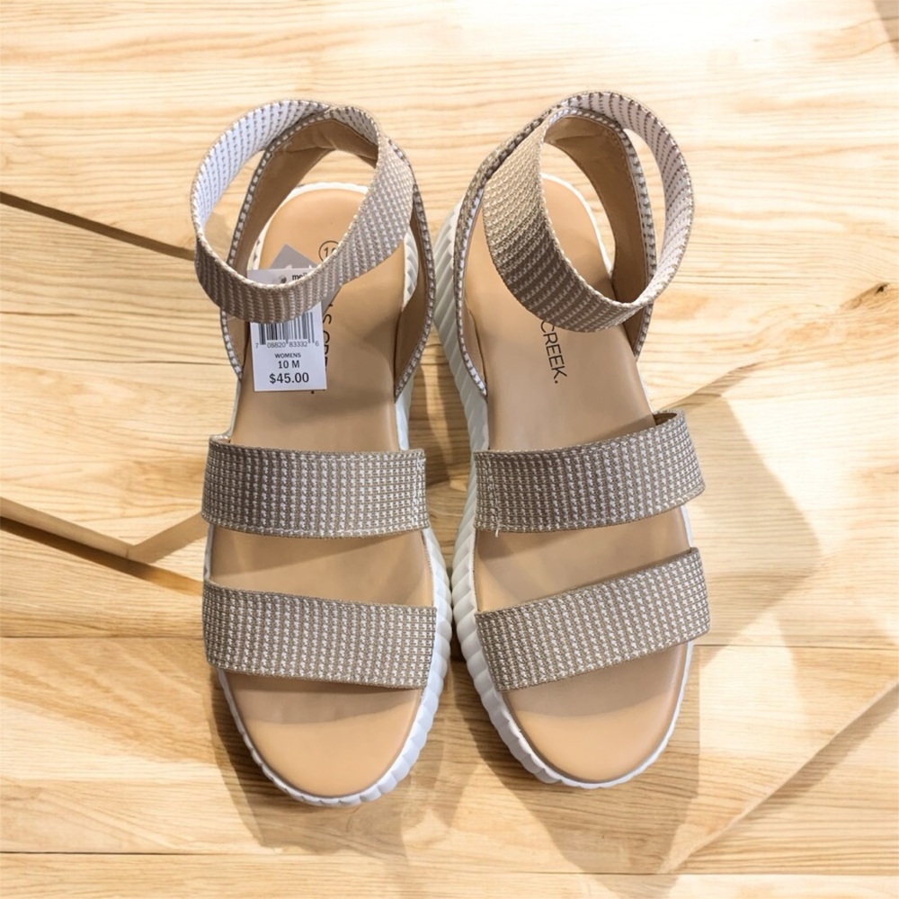 Falls Creek women Beige Strappy platforms